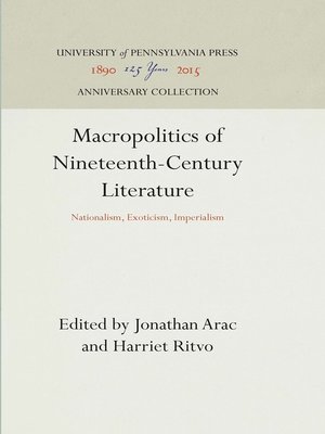 cover image of Macropolitics of Nineteenth-Century Literature